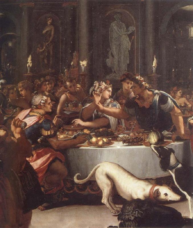 ALLORI Alessandro The banquet of the Kleopatra oil painting image